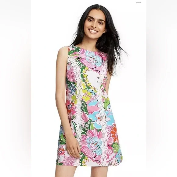 NWT LILLY PULITZER for Target womens size 14 Nosey Posey floral shift dress - Picture 1 of 8
